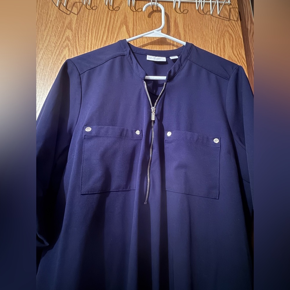 New York & Company Blue Shirtdress - Picture 4 of 8